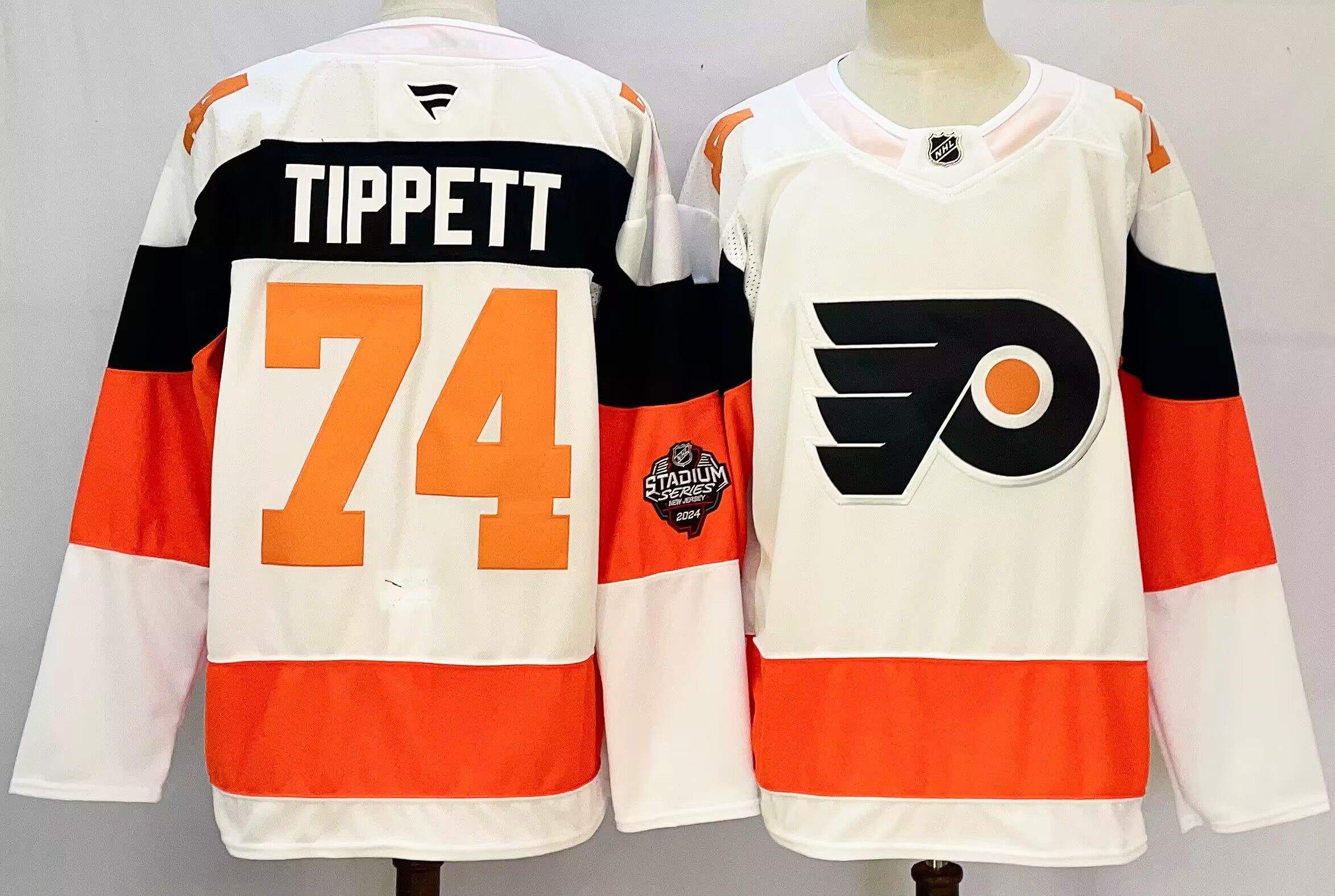 Men Philadelphia Flyers #74 Tippett White 2025 Home Premier Player NHL Jersey